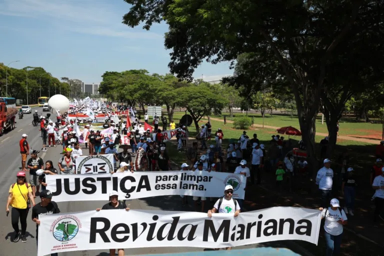 Tragédia de Mariana: capixabas afetados pela lama protestam em Brasília