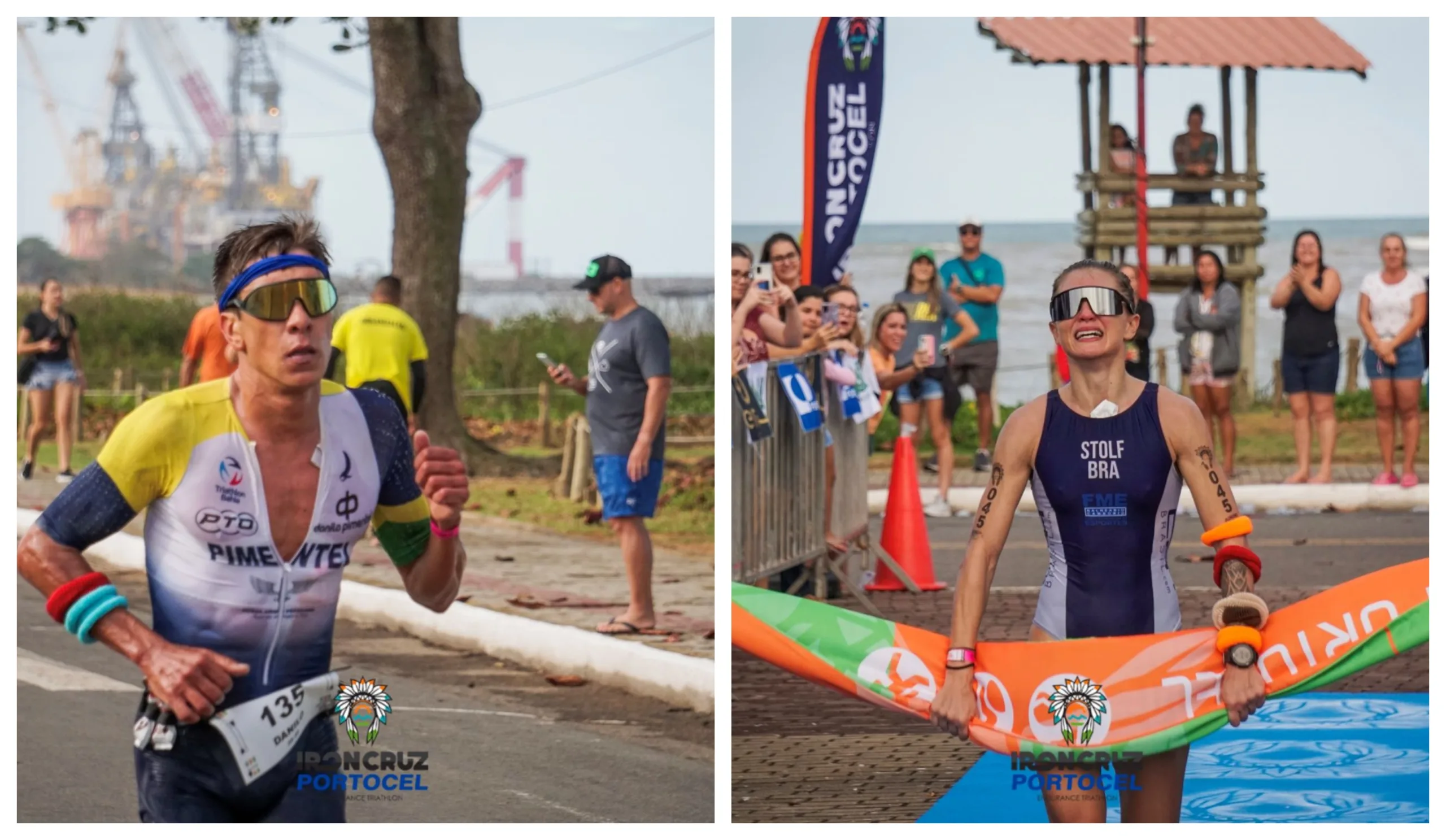 Danilo Pimentel e Bruna Stolf vencem o Ironcruz Endurance Triathlon no ES