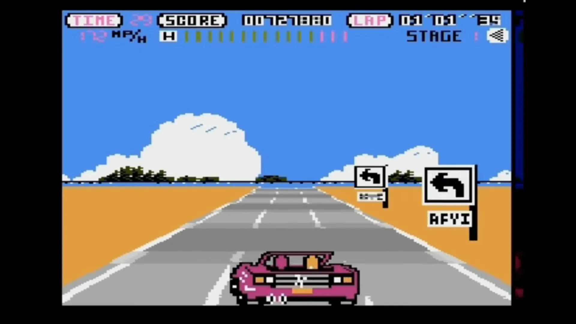 OutRun – Como seria o clássico jogo de corrida no Atari XL/XE?