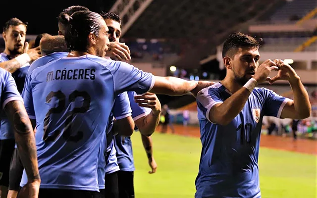 Sem Suárez e Cavani, Uruguai bate Costa Rica, por 2 a 1, com um gol de Arrascaeta