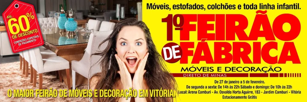 1 Feirão de fábrica Móveis e Decoração em Vitória-