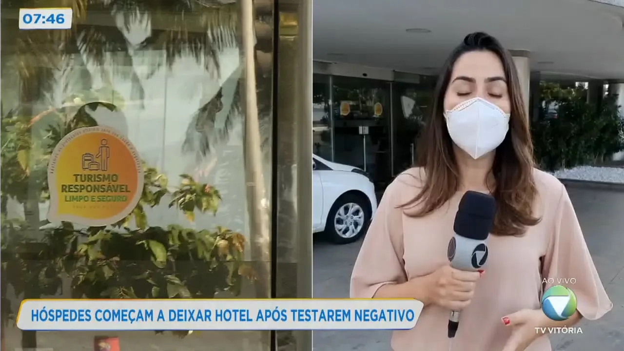 Hóspedes começam a deixar hotel após testarem negativo para a covid-19