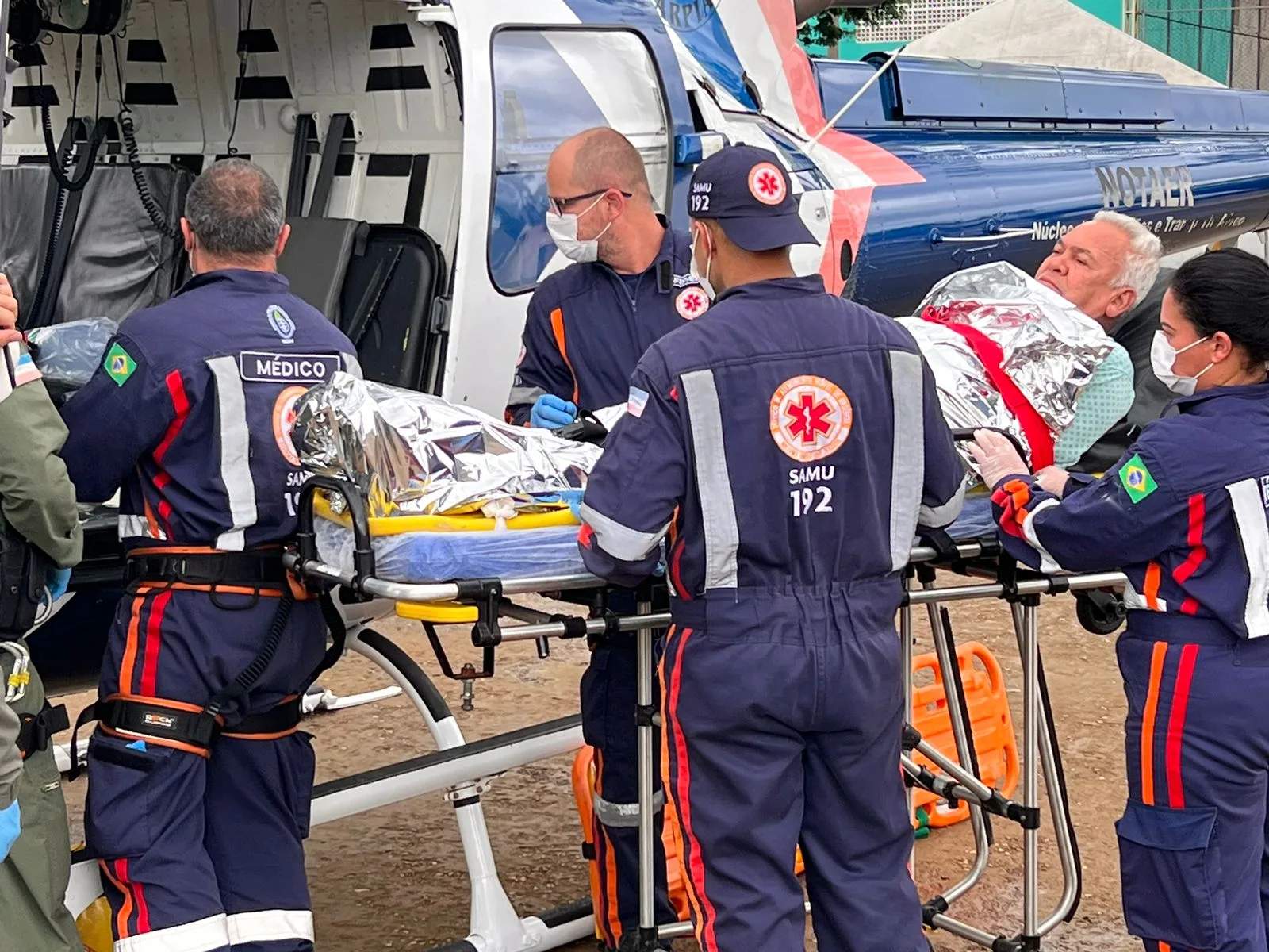 Com problema cardíaco, homem é resgatado de helicóptero por causa da chuva no ES