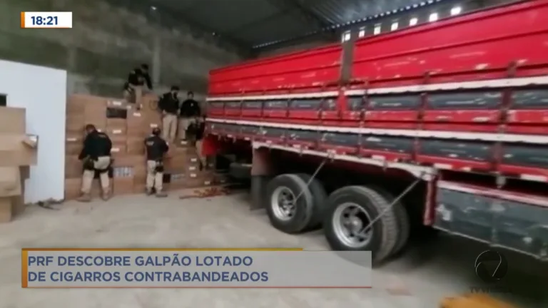 Mega apreensão de cigarros do Paraguai