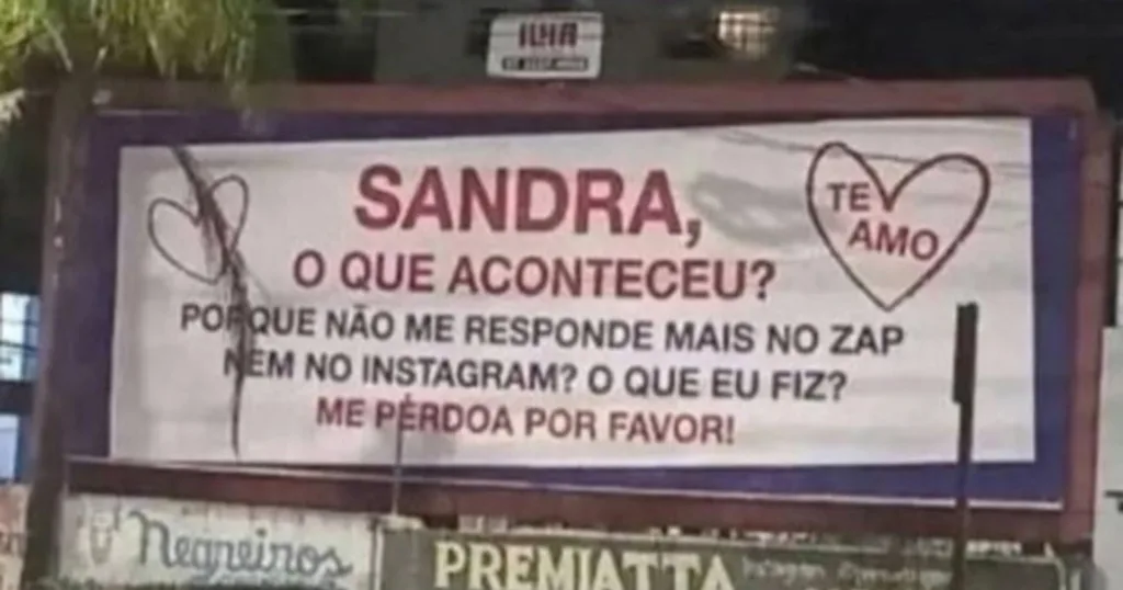 Outdoor amoroso da Sandra em Vila Velha viraliza na web: "A verdade"