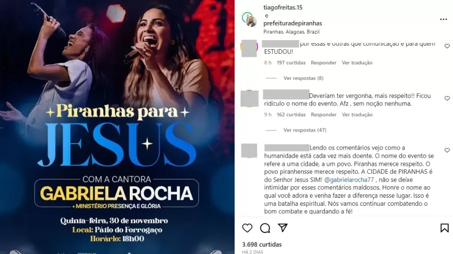 "Piranhas para Jesus": nome de evento gospel vira polêmica e agita redes sociais