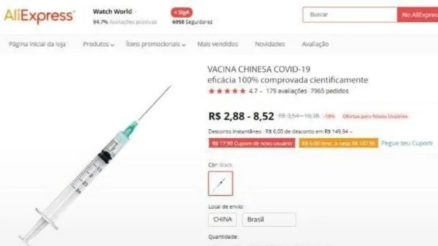 Cuidado! Fake news sobre venda de vacinas circula nas redes sociais