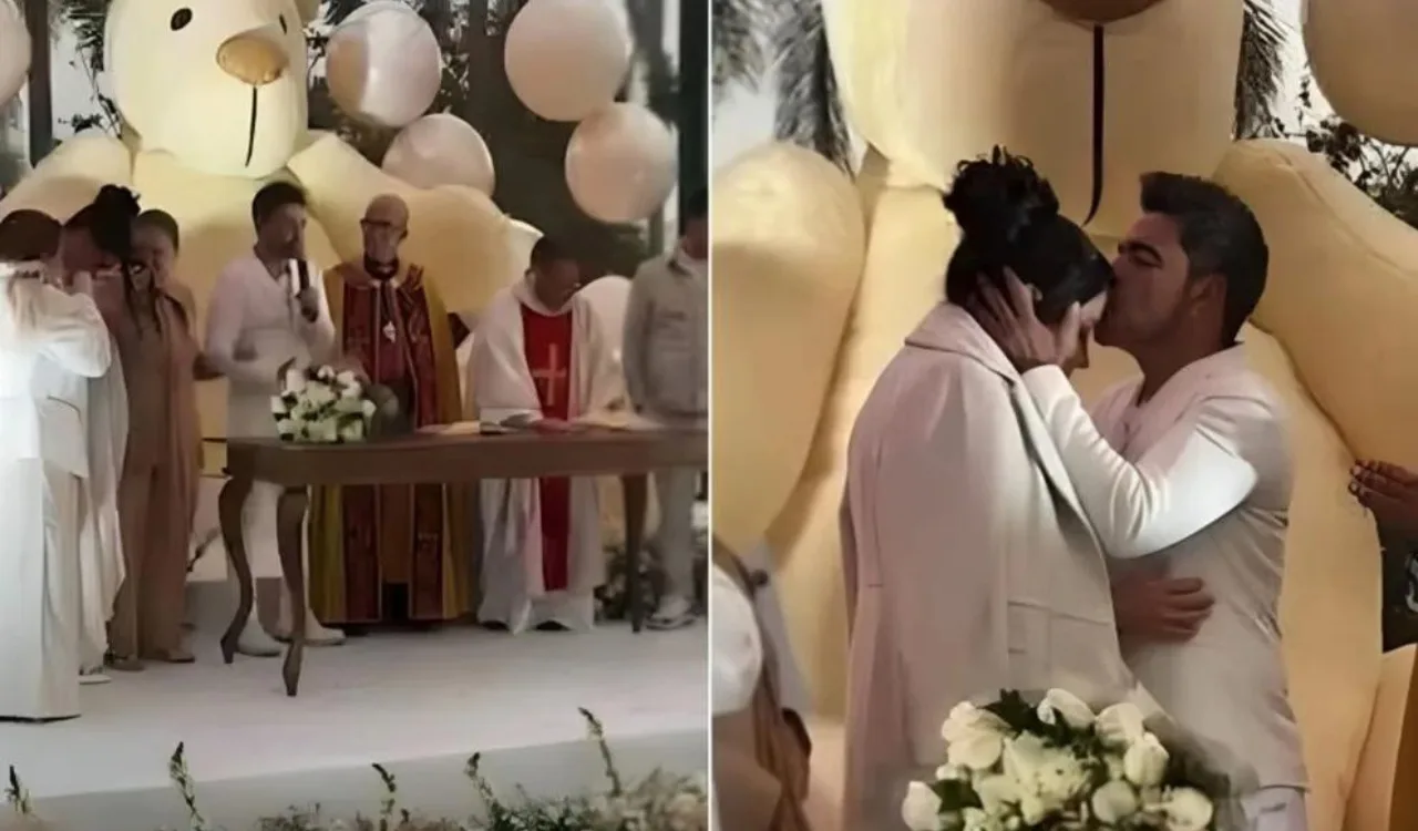 Zezé Di Camargo realiza casamento com Graciele Lacerda durante chá-revelação