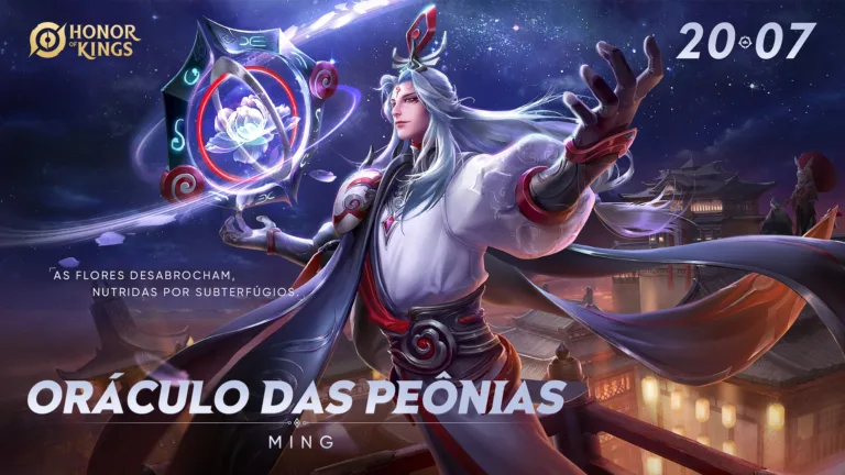 Honor of Kings recebe novo herói Ming, Oráculo das peônias