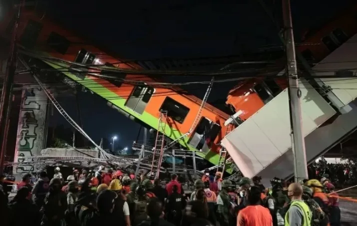 México: queda de viaduto por onde passava metrô deixa mais de 20 mortos e cerca de 70 feridos