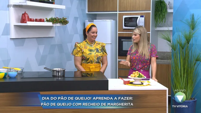 Espaço Gourmet: Pão de queijo frito com recheio de margherita