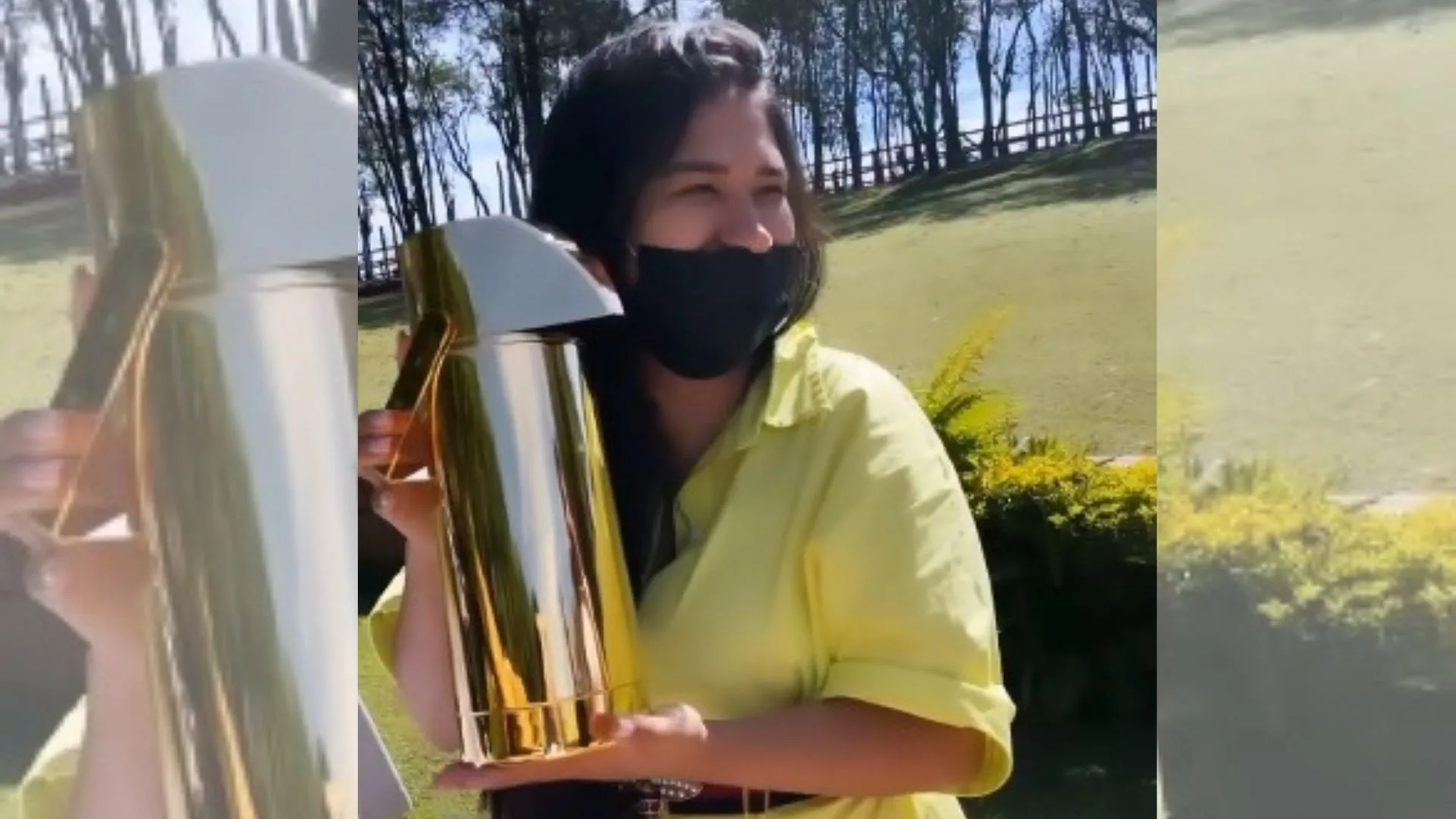 VÍDEO | Rica! Simone faz aniversário e ganha garrafa térmica de ouro da irmã