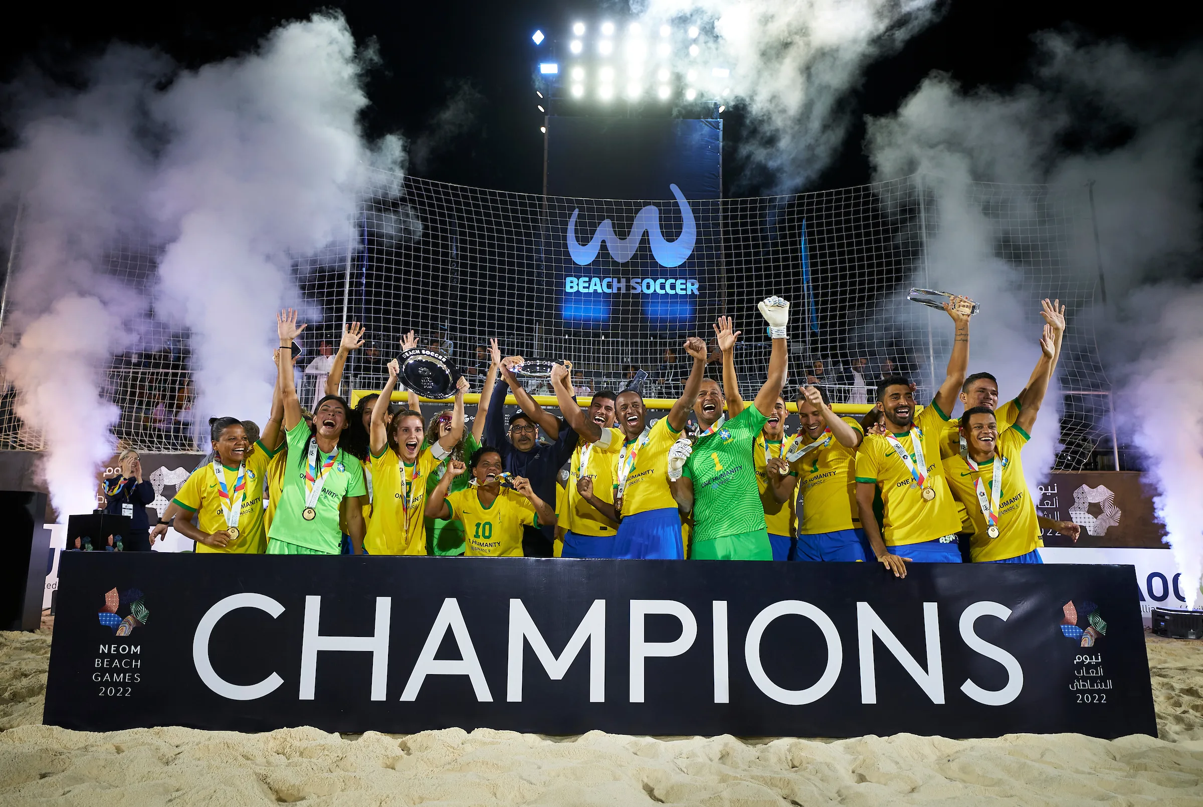 NEOM, SAUDI ARABIA- NOVEMBER 12: NEOM Beach Soccer Cup at NEOM Beach Games 2022 on November 12, 2022 in NEOM, Saudi Arabia. (Photo by Manuel Queimadelos / Quality Sport Images)