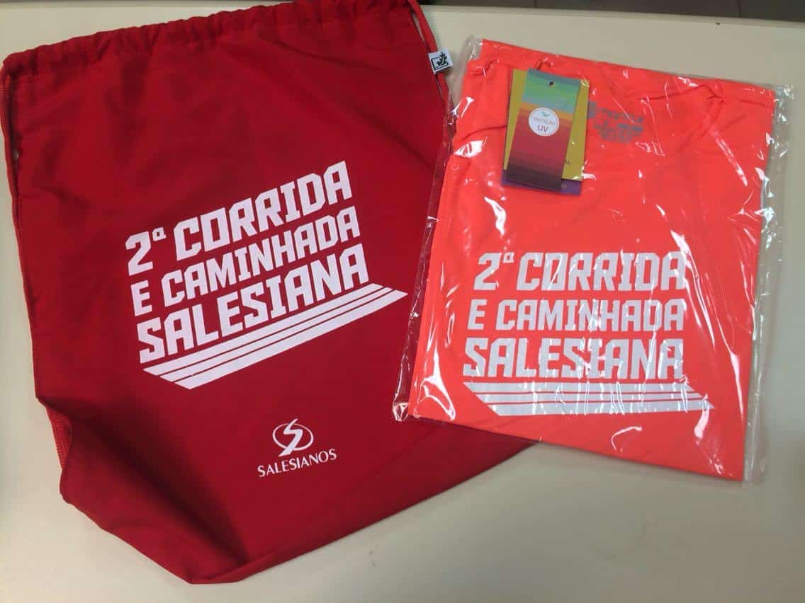 Em 1ª mão: camisa da Corrida Salesiana. Entrega de Kits começa nesta 5ª feira