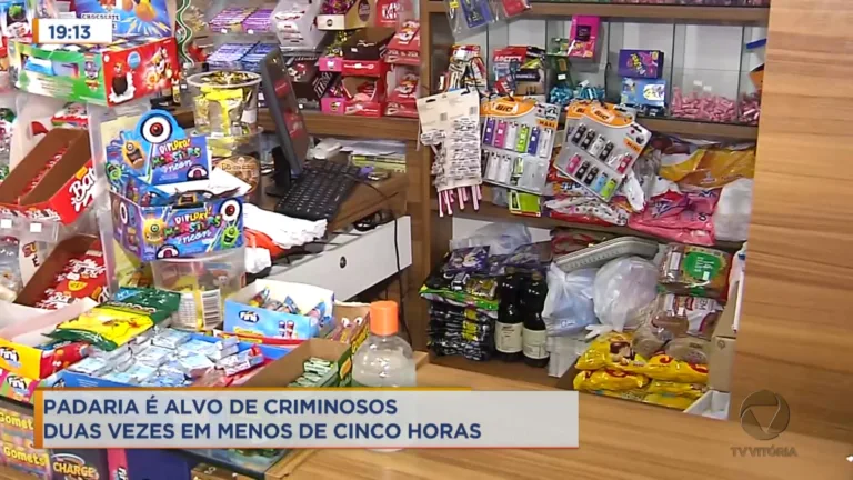 Padaria é alvo de criminosos duas vezes em menos de 5 horas