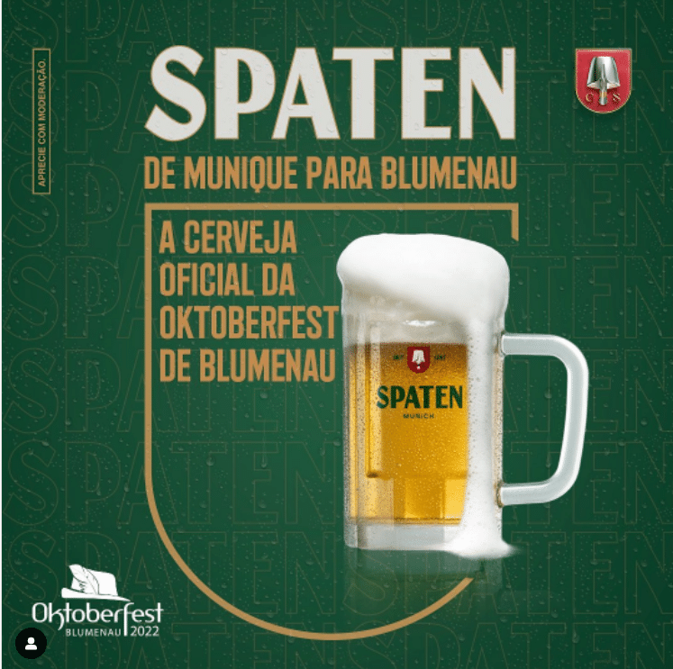 De Munique para o Brasil: Spaten será a nova cerveja oficial da 37ª Oktoberfest de Blumenau