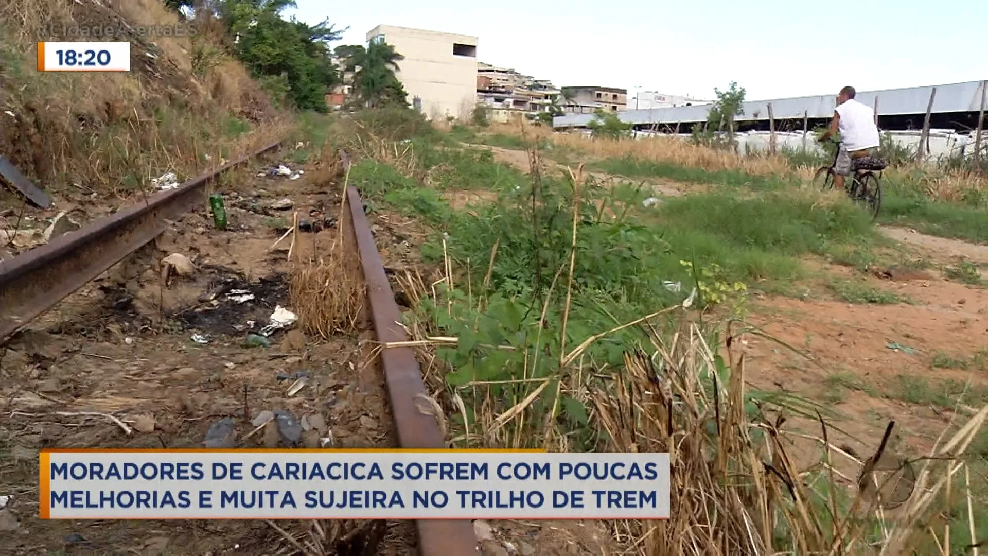 Trilhos de trem continuam causando transtornos a moradores de Cariacica