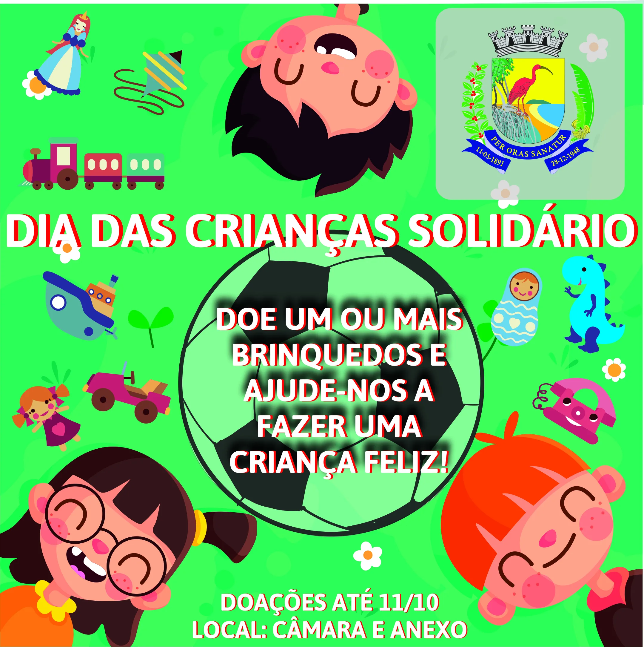 Dia das Crianças: Câmara arrecada brinquedos para doações em Guarapari