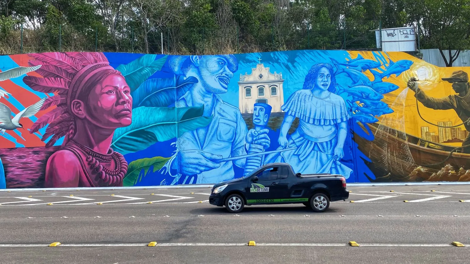 Veja como ficou a galeria de arte a céu aberto na alça da 3ª Ponte