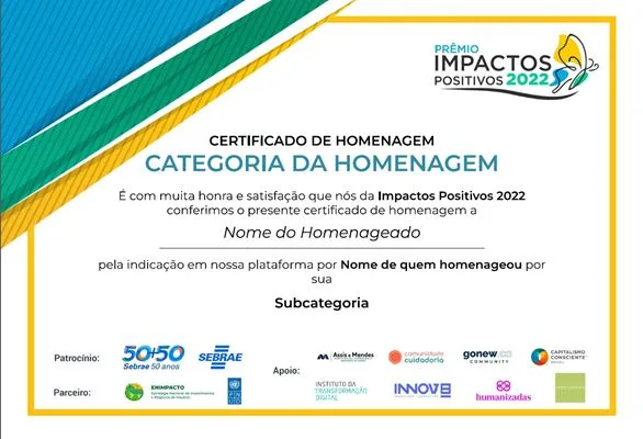 Como homenagear projetos e pessoas que impactam positivamente?