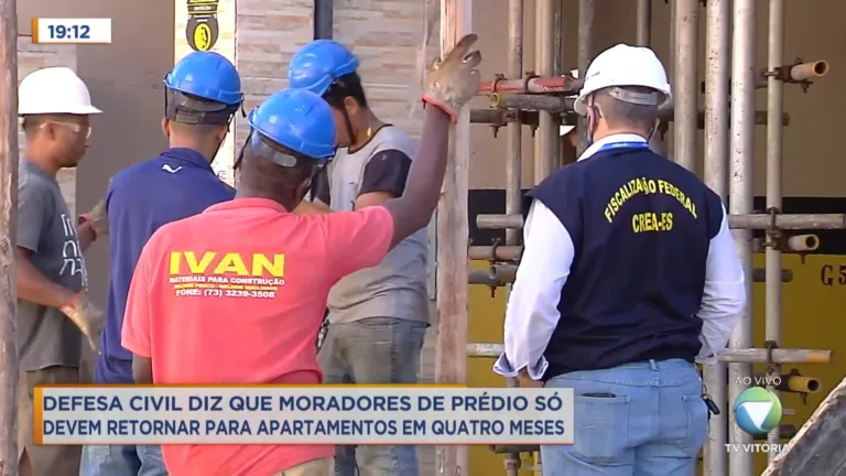 Moradores de prédio que quase desabou em Vila Velha só poderão voltar para lá em quatro meses