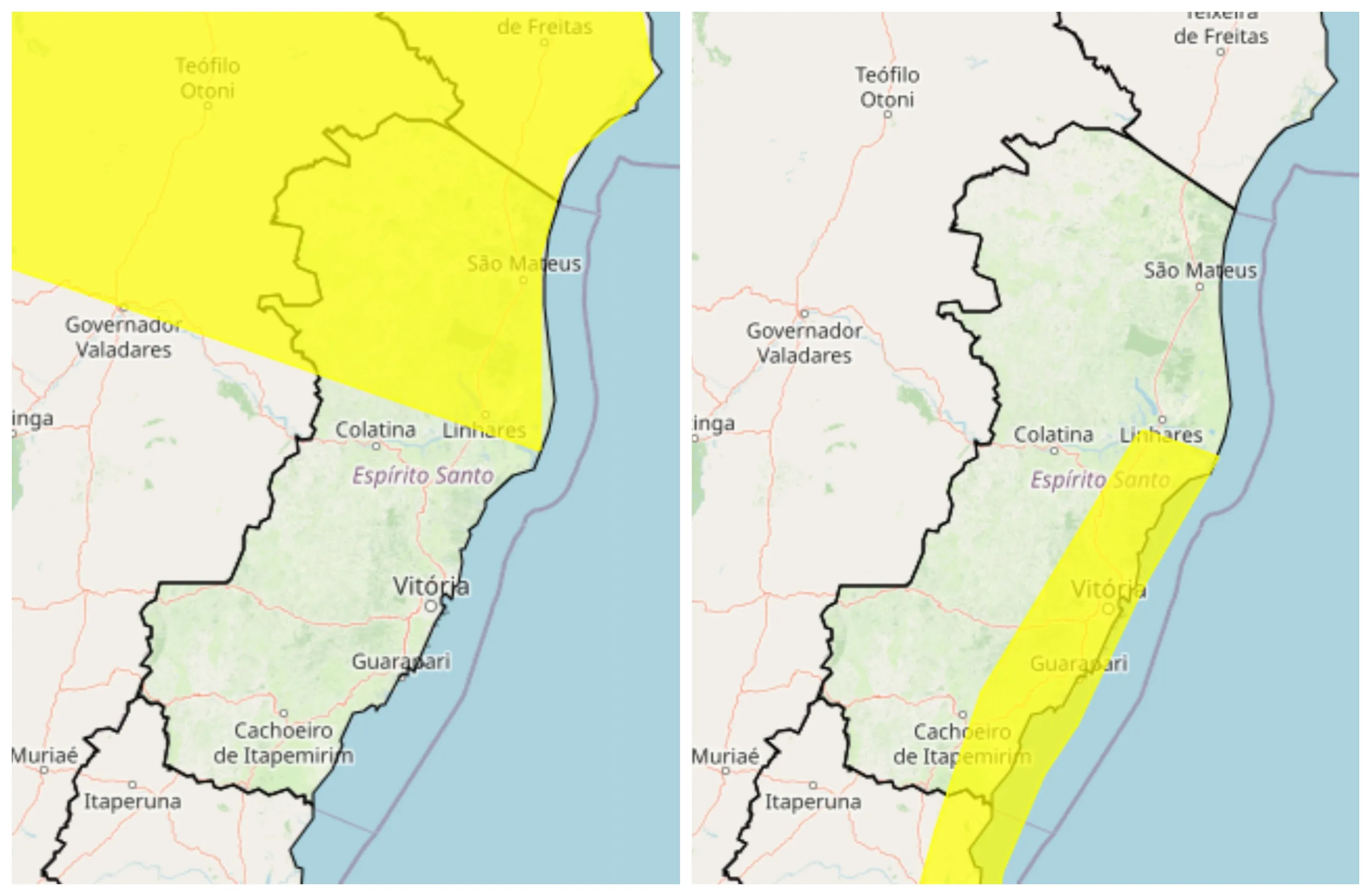 "Perigo potencial": ES recebe novos alertas de chuvas intensas