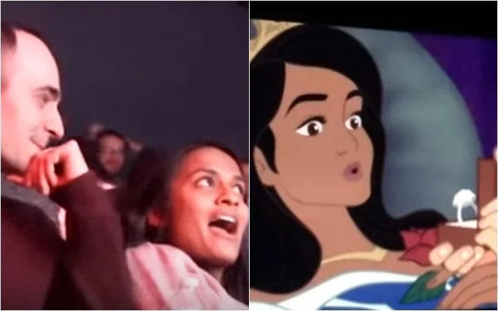 VÍDEO | Rapaz 'entra' em desenho da Disney para pedir namorada em casamento