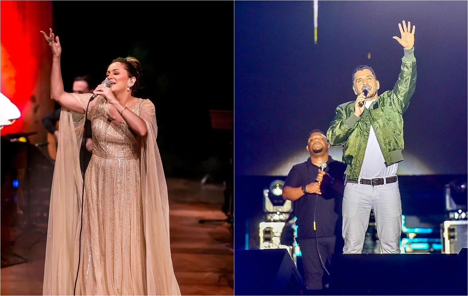 Festa da Penha 2024: cantora Ziza Fernandes se apresenta com Padre Anderson Gomes