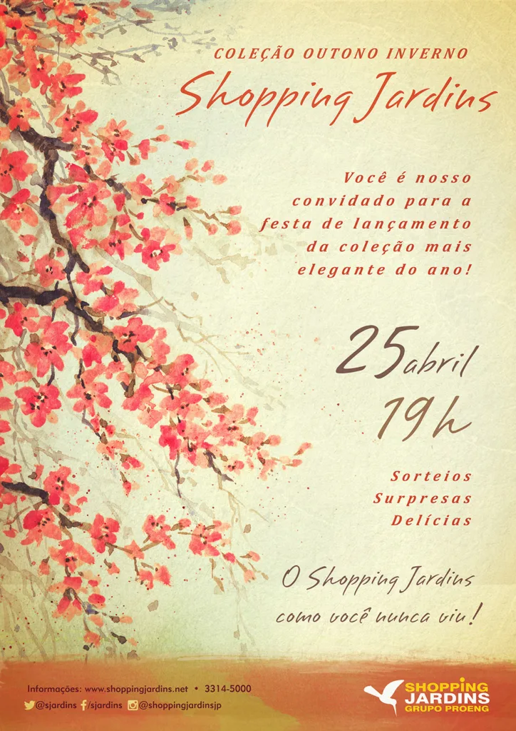 Cartaz Desfile Outono Inverno Jardins