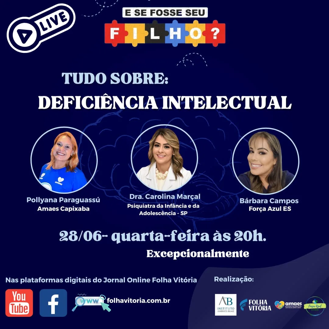 E se fosse seu filho? Live debate deficiência intelectual de autistas