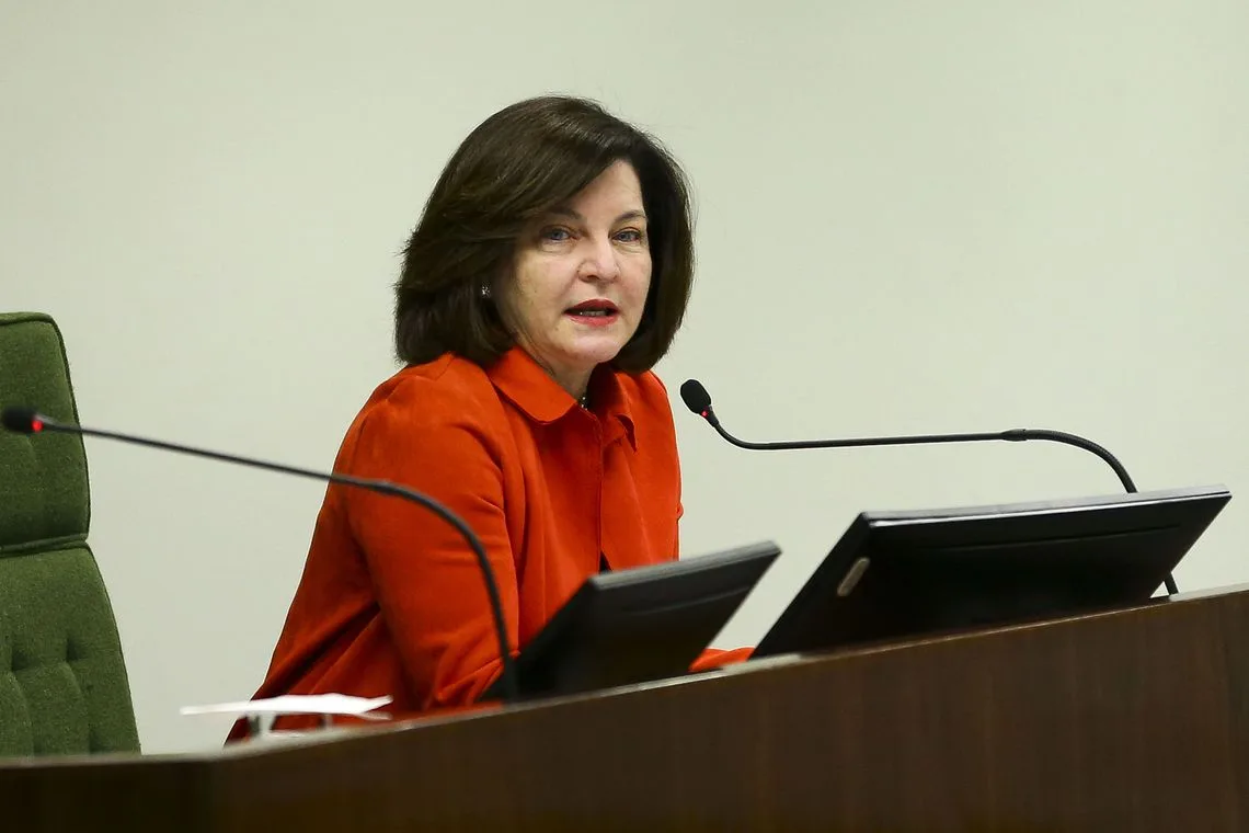 A procuradora-geral da República, Raquel Dodge, durante a palestra “A Construção do Brasil, da Independência à República”, no STF.