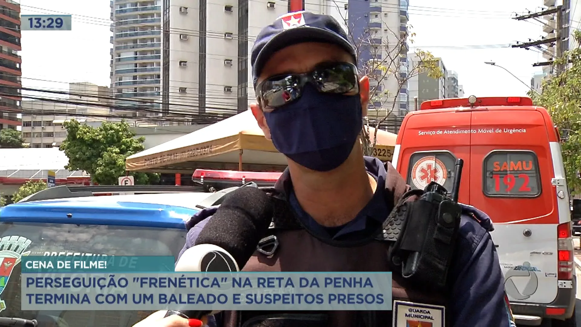 Perseguição acaba com três detidos e um deles baleado