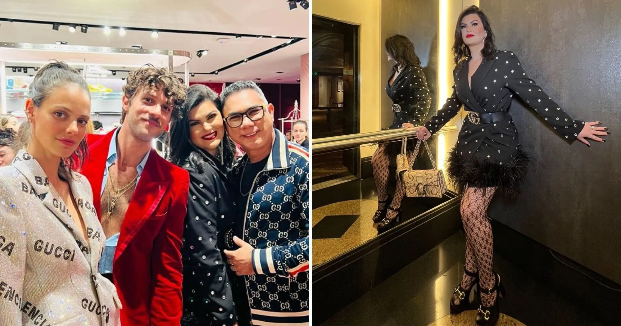 Empresária do ES posa deslumbrante com Chay em festa vip da Gucci