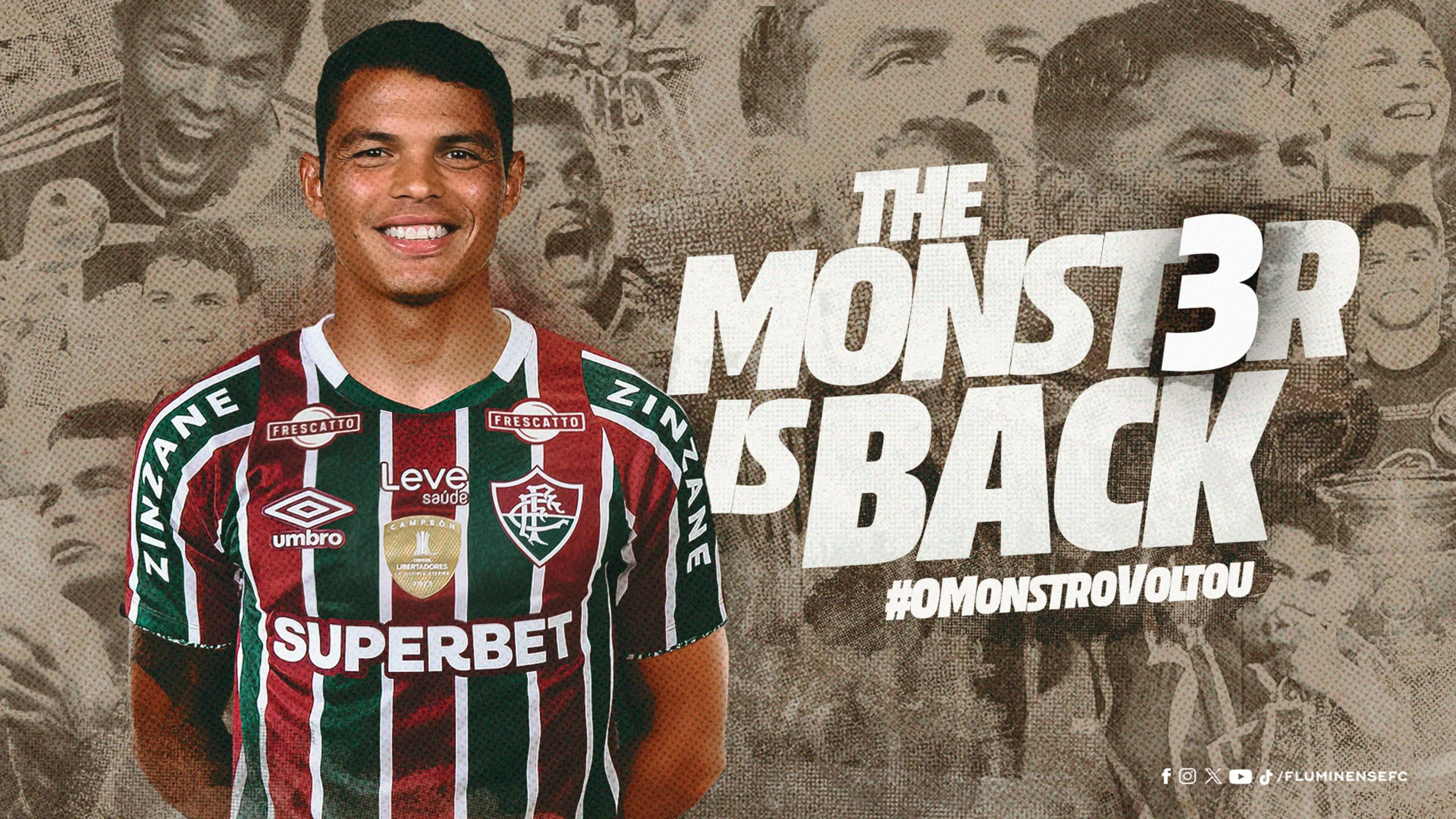 "O Monstro está de volta!" Fluminense anuncia Thiago Silva