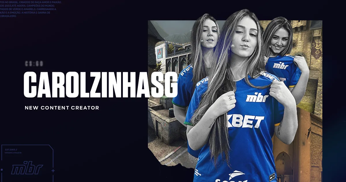 MIBR anuncia CarolzinhaSG como nova influenciadora