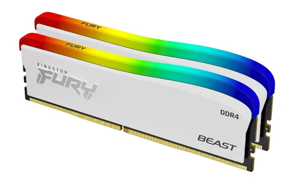 Kingston lança memória
Kingston FURY Beast DDR4 RGB branca