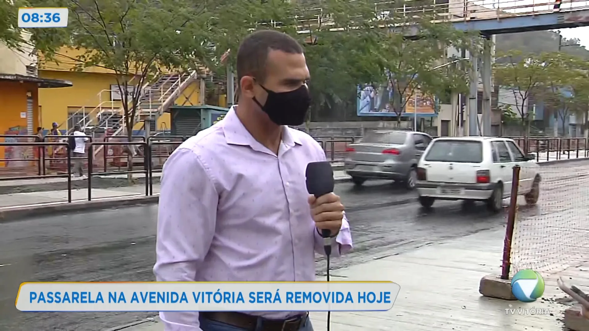 Passarela na Avenida Vitória será removida hoje