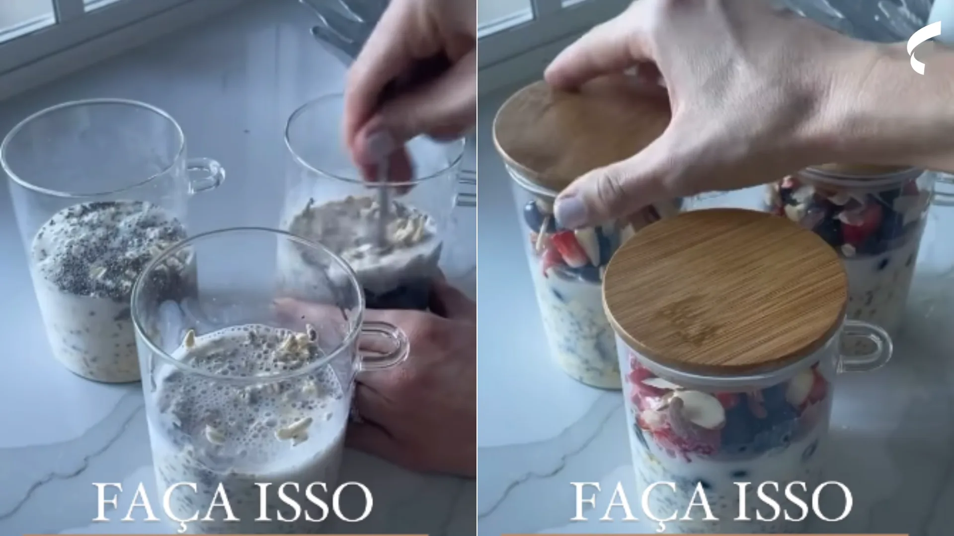 Água de whey com chia e aveia emagrece e desincha. Veja receita