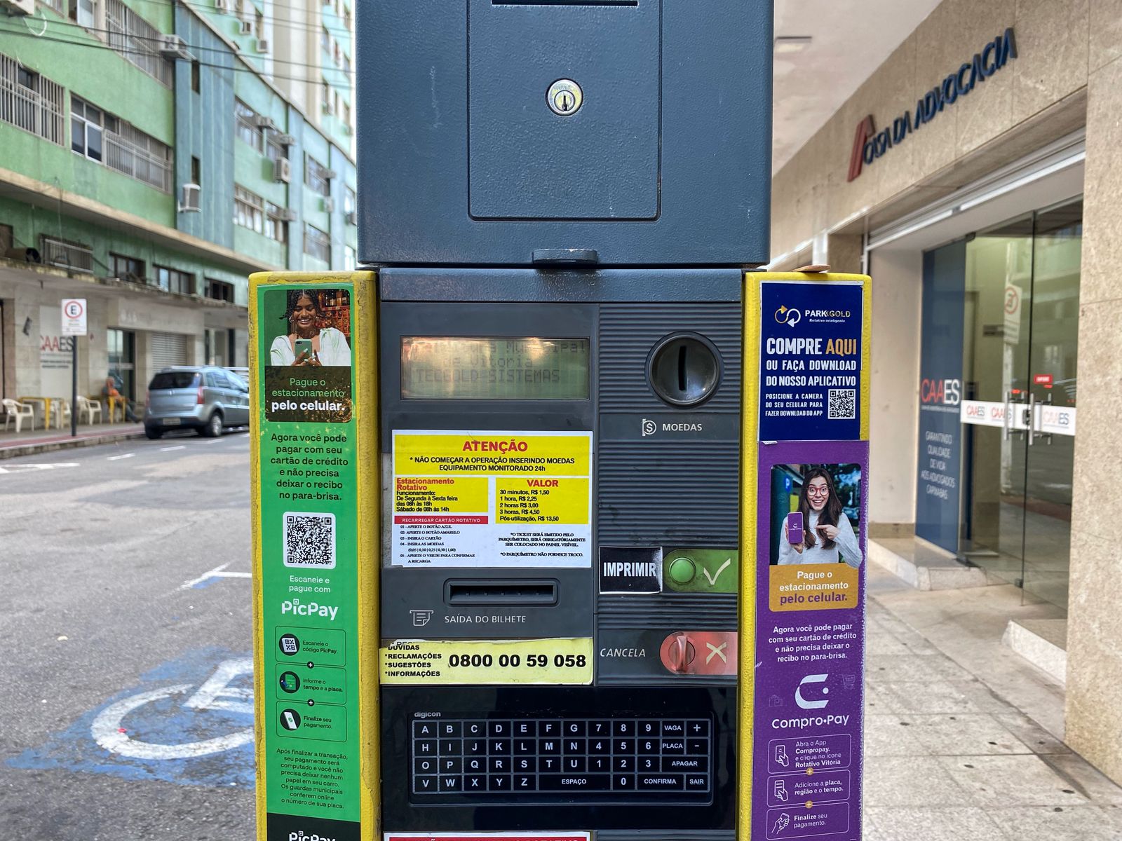 Autistas não vão precisar pagar estacionamento rotativo em Vitória