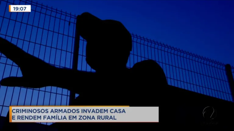 Criminosos armados invadem casa e rendem família em zona rural