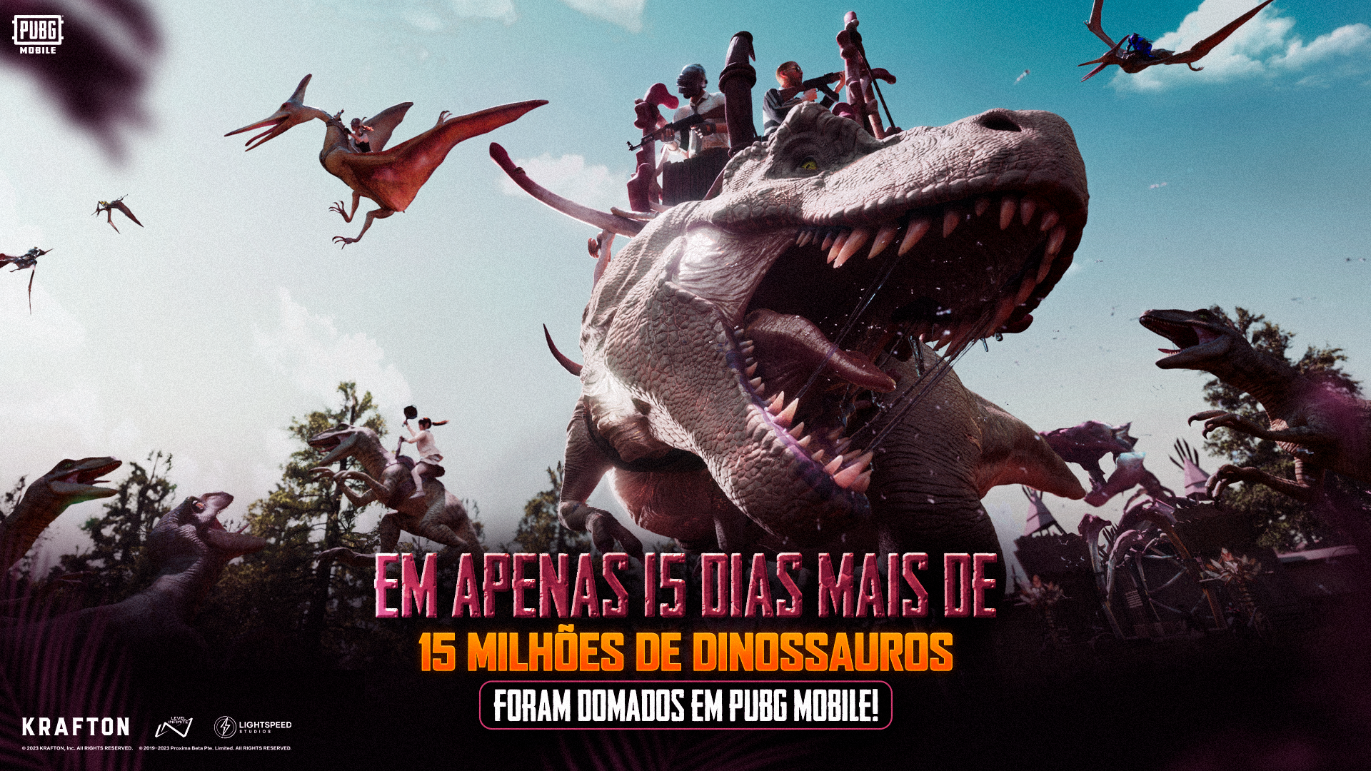 Pew3x dá dicas de como dominar os dinossauros em PUBG Mobile