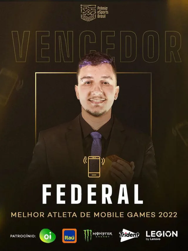 Federal é eleito o melhor atleta de mobile games no Esports Brasil 2022