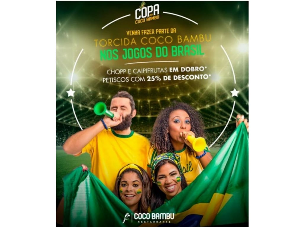 Copa do Mundo no Coco Bambu Vila Velha
