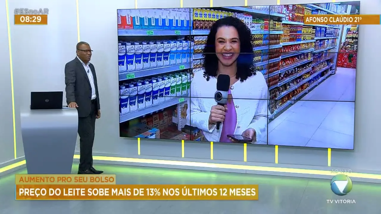 Preço do leite sobe mais de 13% em um ano