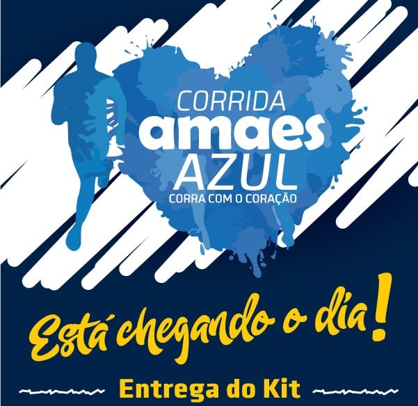 Atenção, inscritos: Corrida AMAES Azul entrega kits no sábado. Tire suas dúvidas!