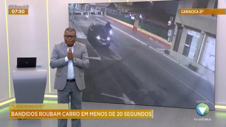Bandidos roubam carro em menos de 20 segundos