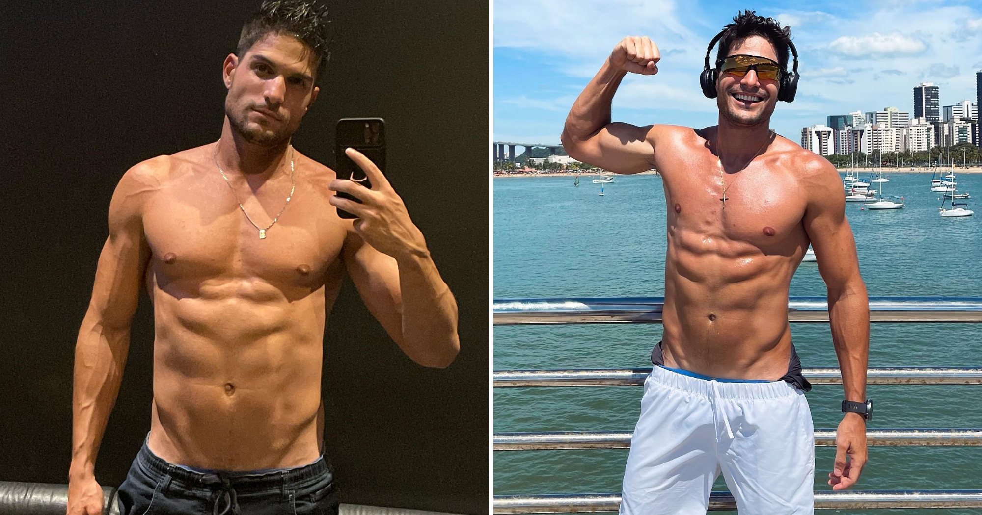 Que saúde! André Martinelli deixa calça no limite e corpo definido aparece após cirurgia