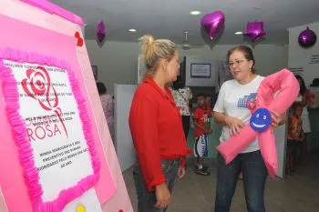 Equipe da Unidade de Saúde da Praia do Suá adere à Campanha Outubro Rosa