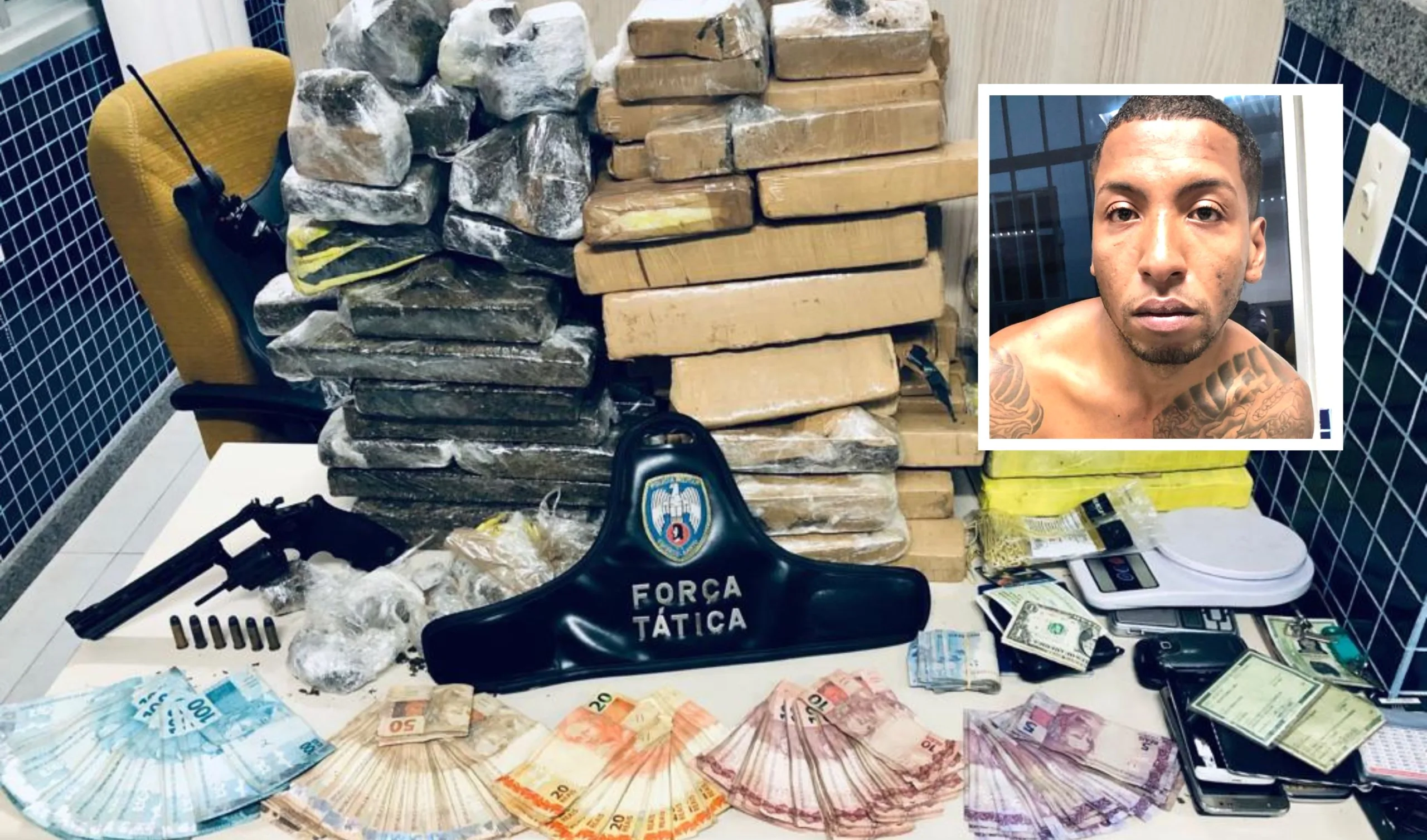 Polícia prende suposto chefe do tráfico de drogas no bairro Argolas, em Vila Velha