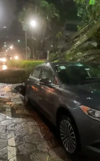 VÍDEO | Chuva e ventos fortes provocam estragos na Grande Vitória nesta segunda-feira